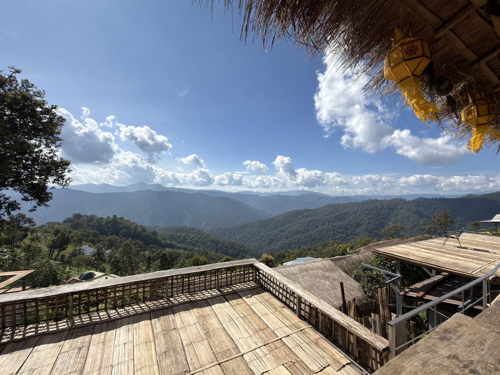 Mountain viewpoint deck in northern Thailand